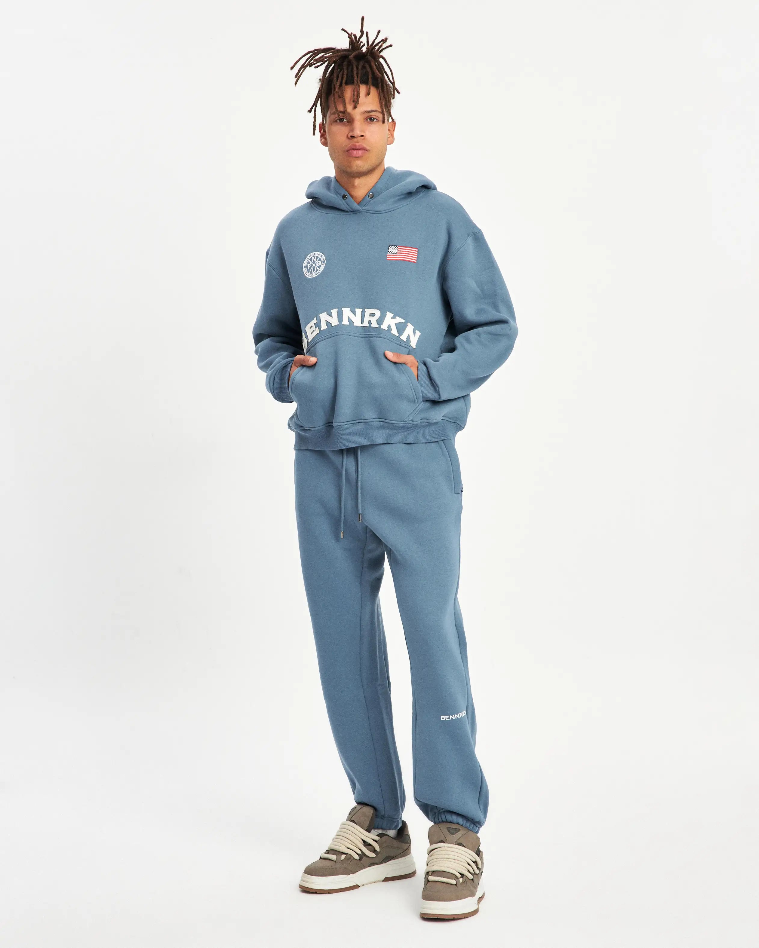 CUFFED SWEATPANT- BLUE MIRAGE