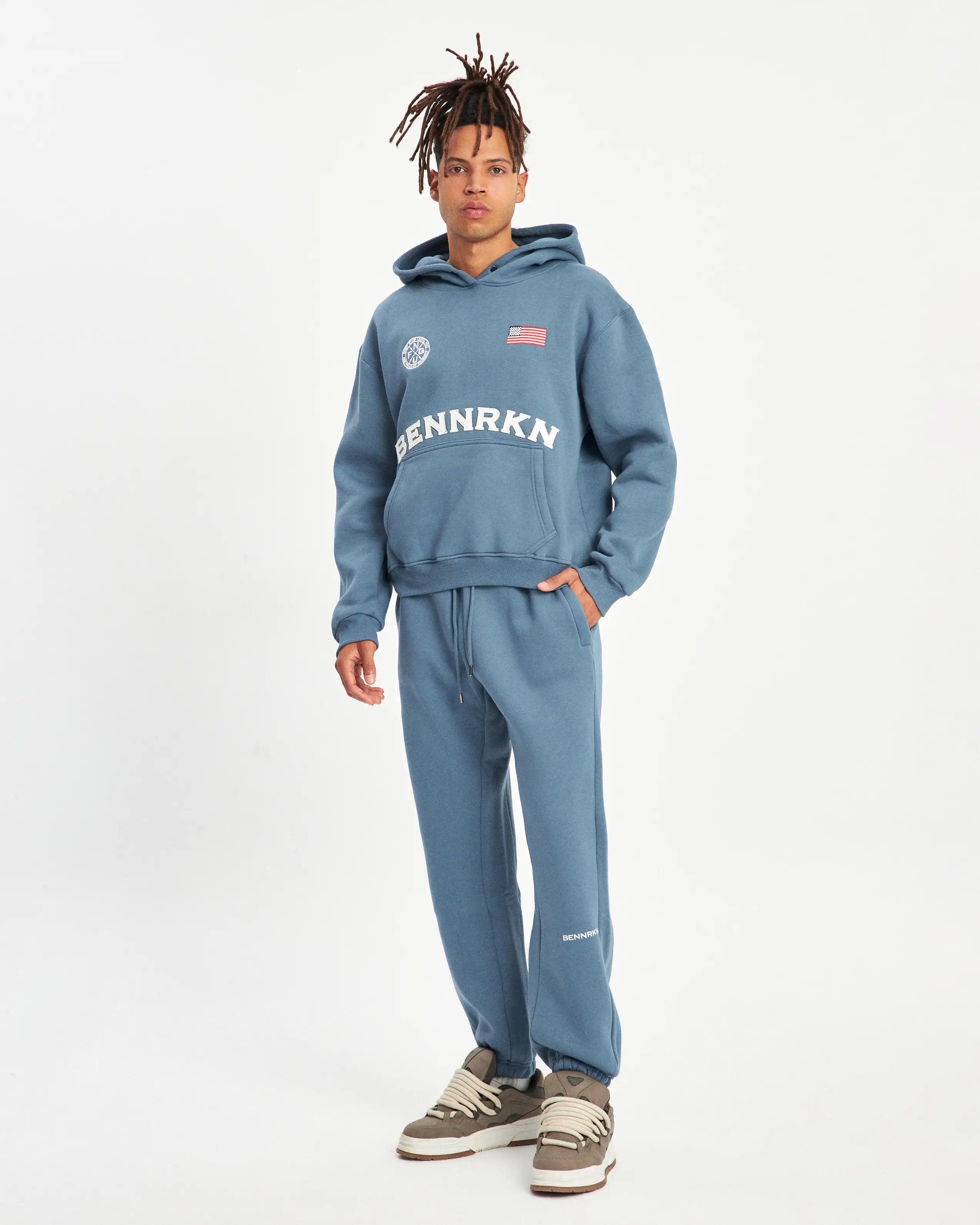 CUFFED SWEATPANT - BLUE MIRAGE