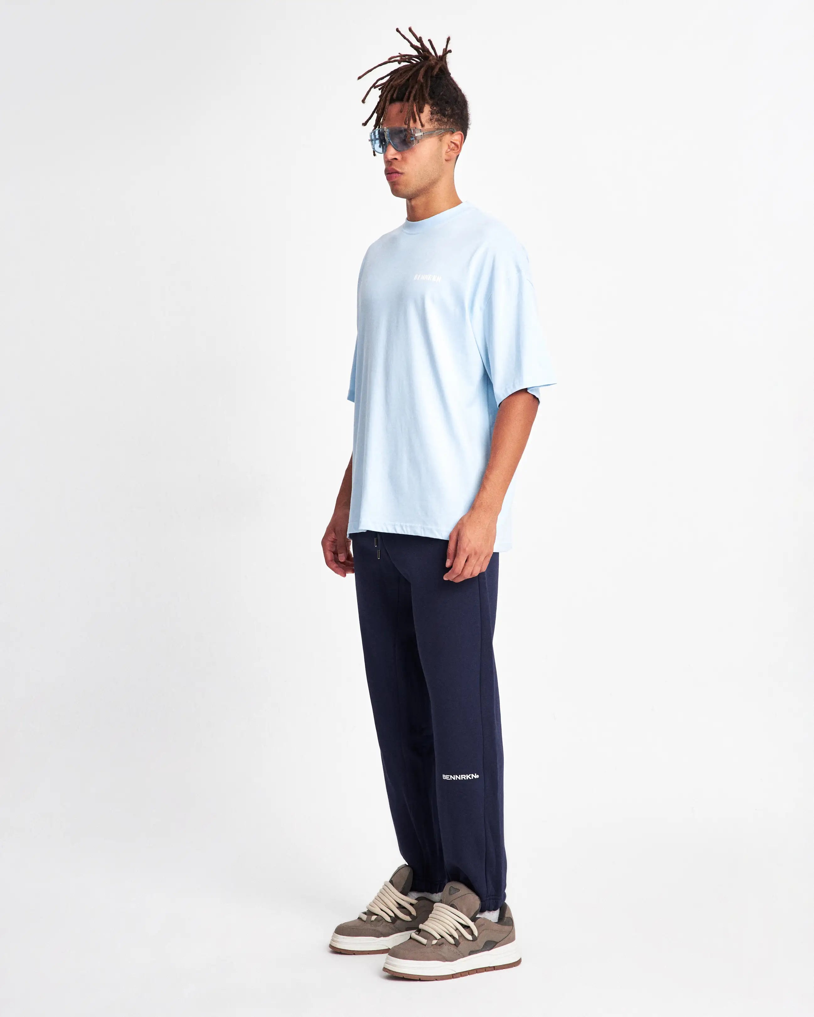 OVERSIZED ATHLETIC T-SHIRT- BABY BLUE