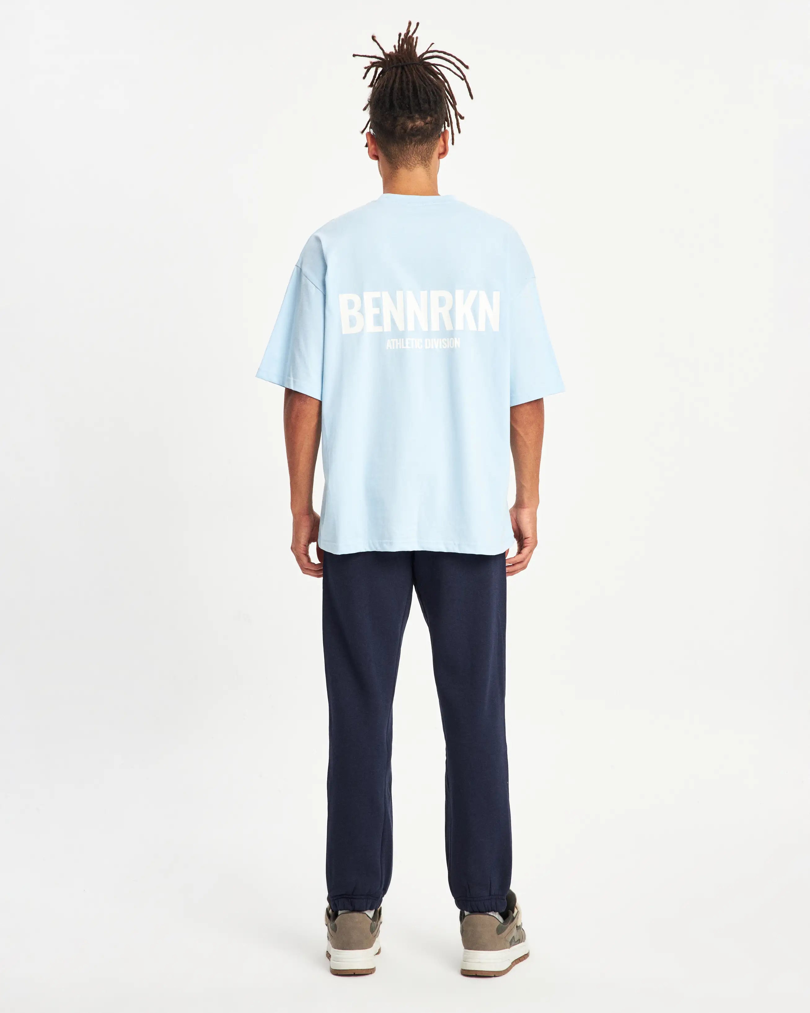 OVERSIZED ATHLETIC T-SHIRT- BABY BLUE