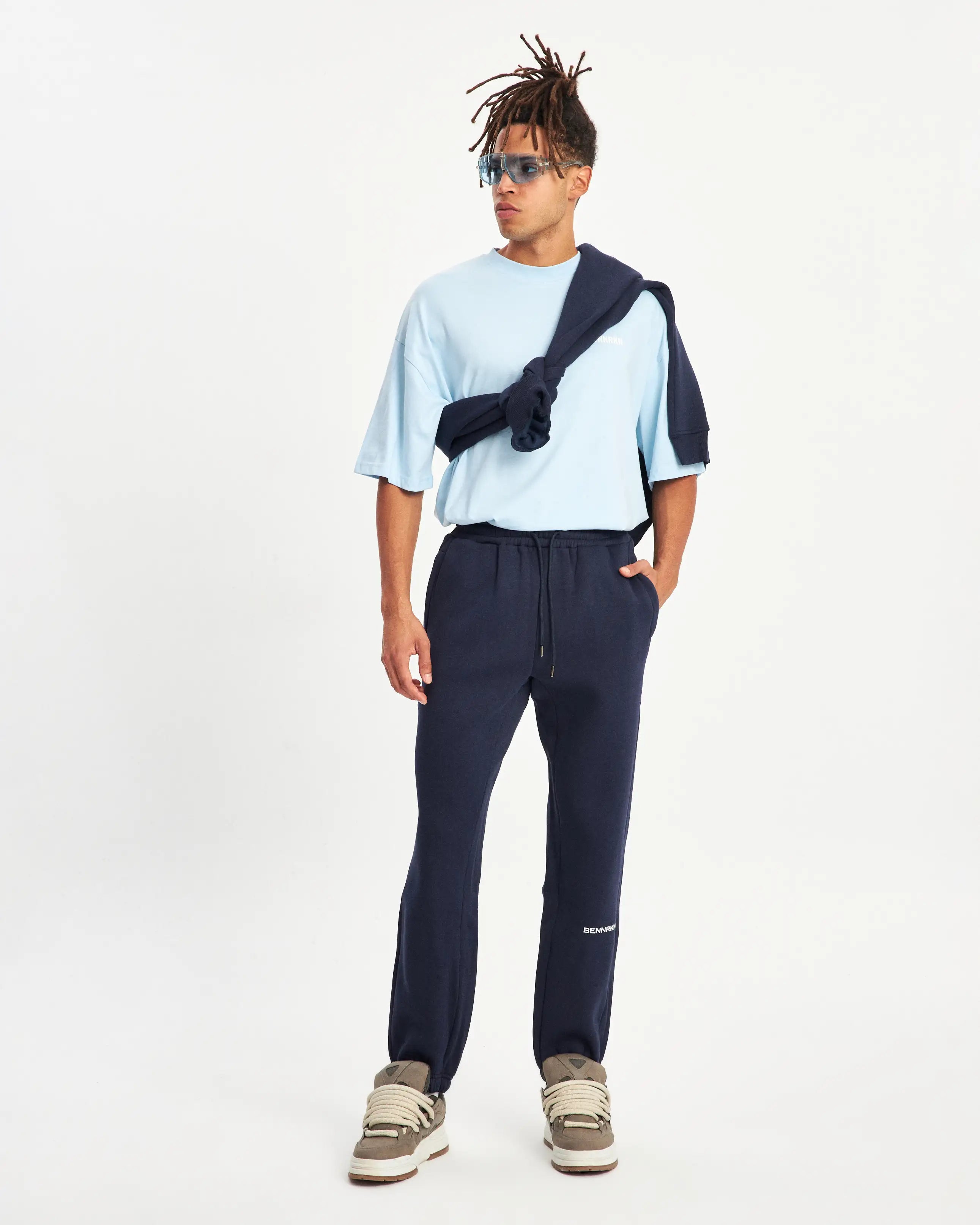 CUFFED SWEATPANT- NAVY