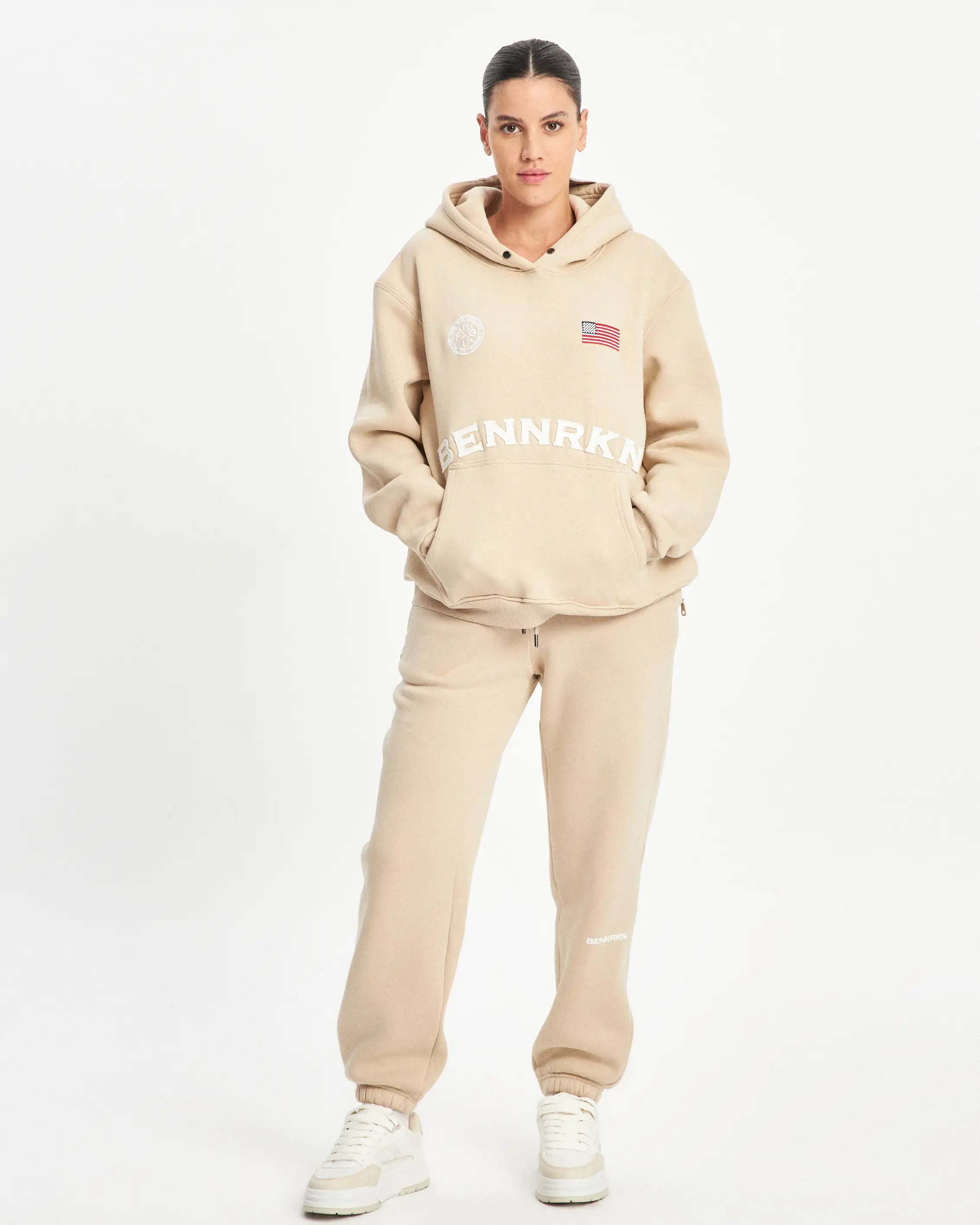 HALL OF FAME HOODIE-BEIGE