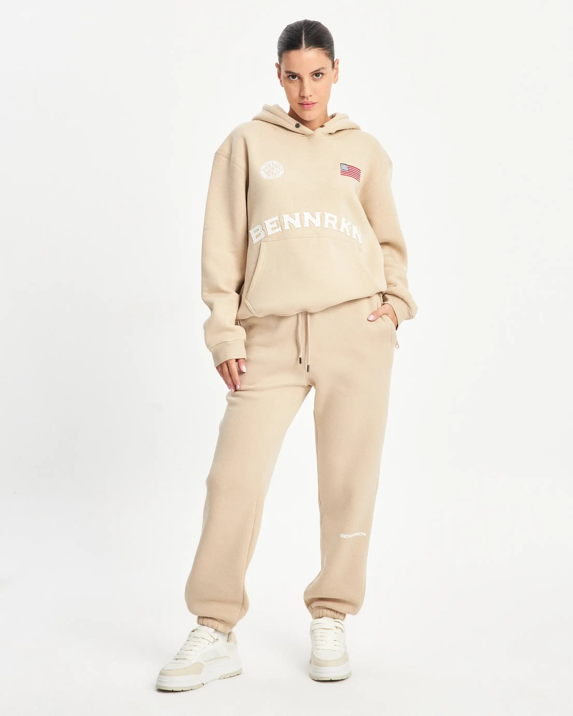 CUFFED SWEATPANT- BEIGE