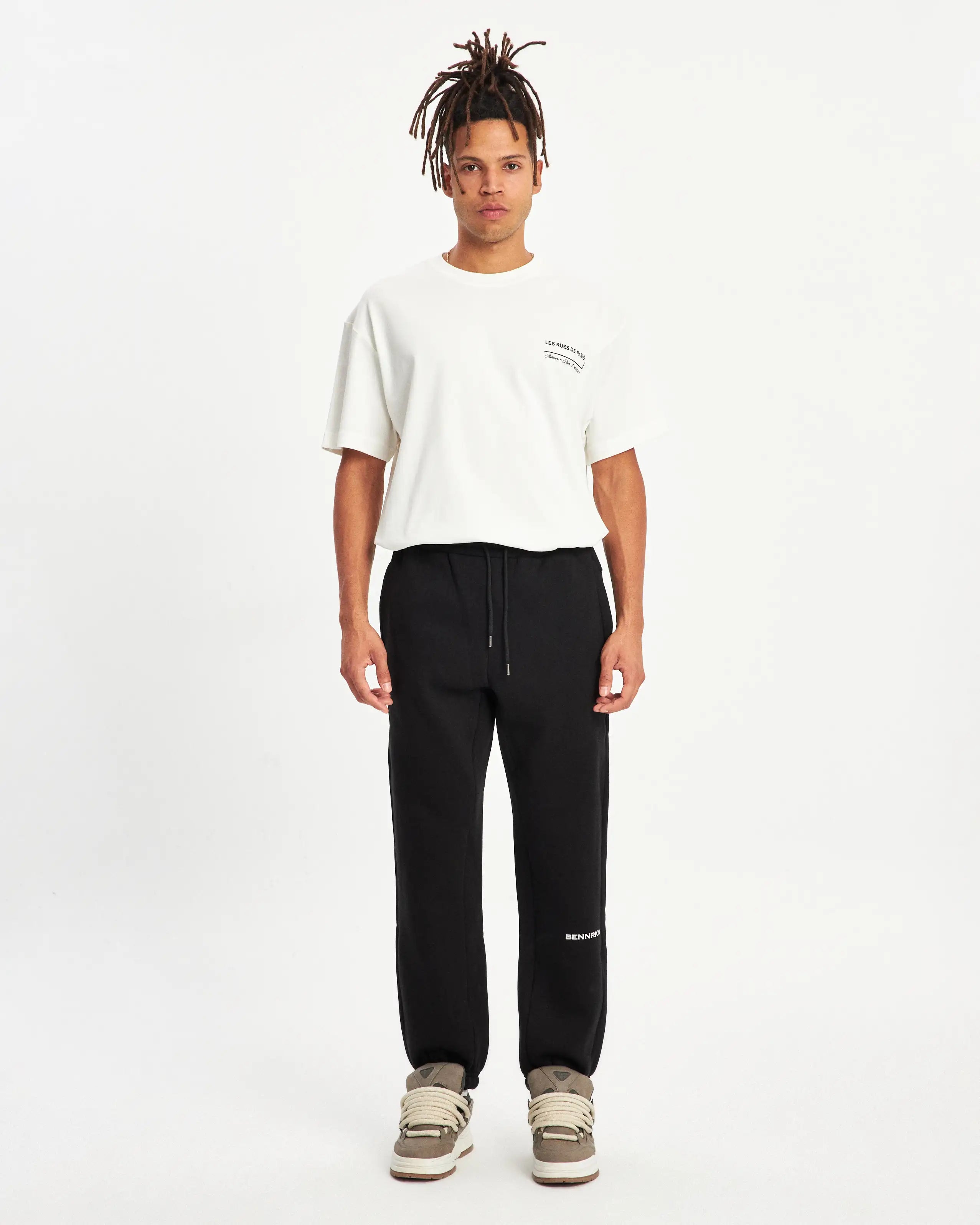 CUFFED SWEATPANT- BLACK