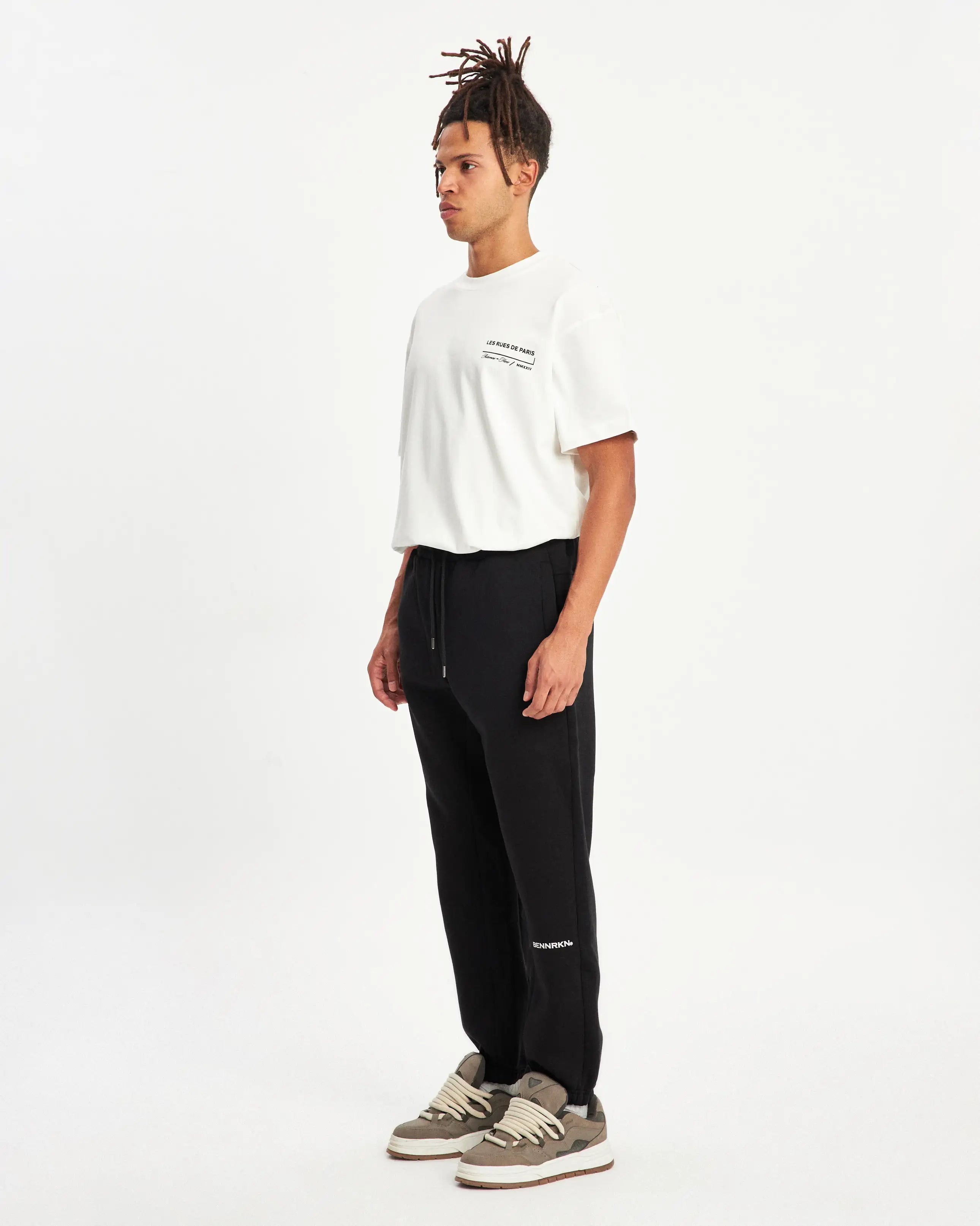 CUFFED SWEATPANT- BLACK