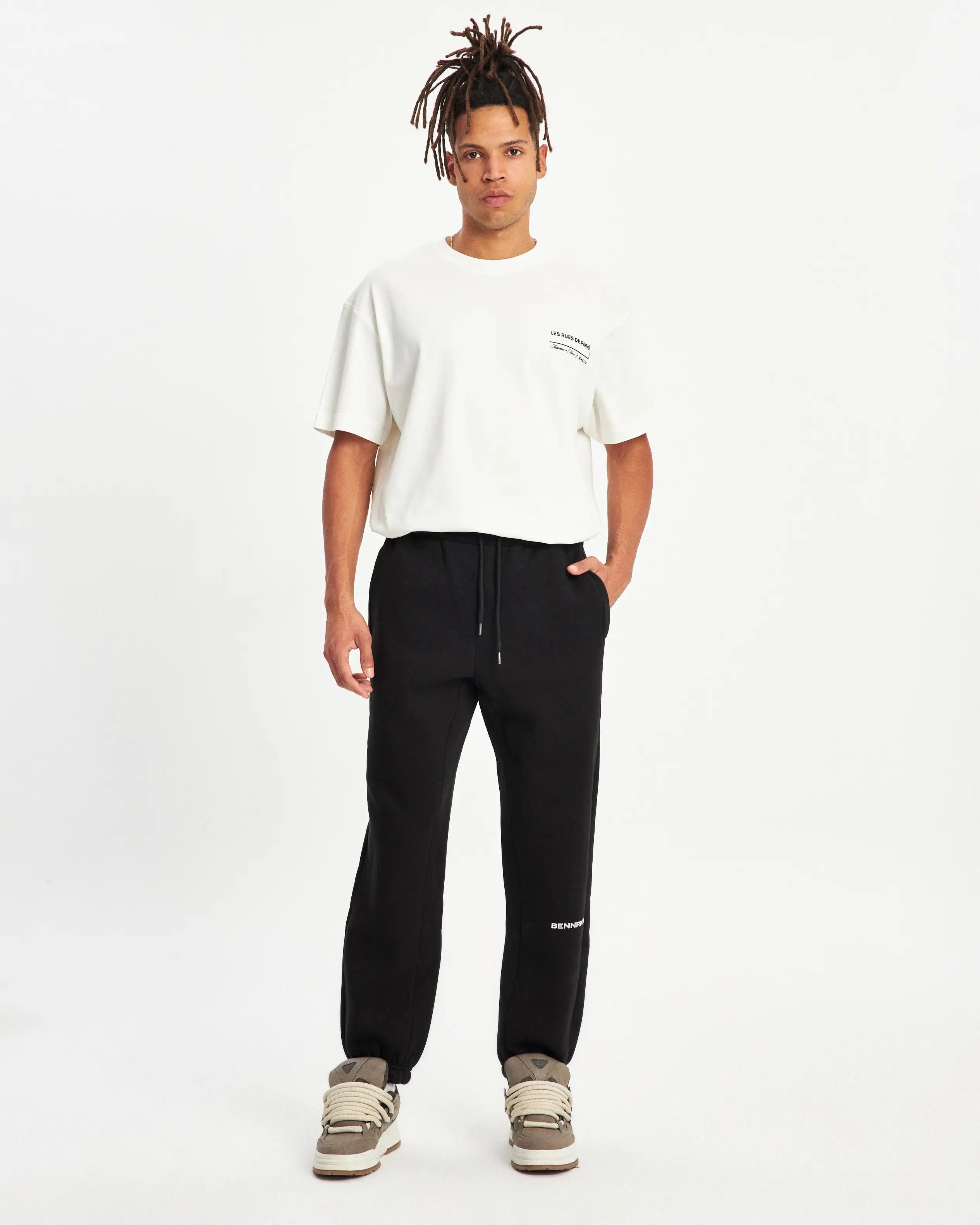 CUFFED SWEATPANT- BLACK