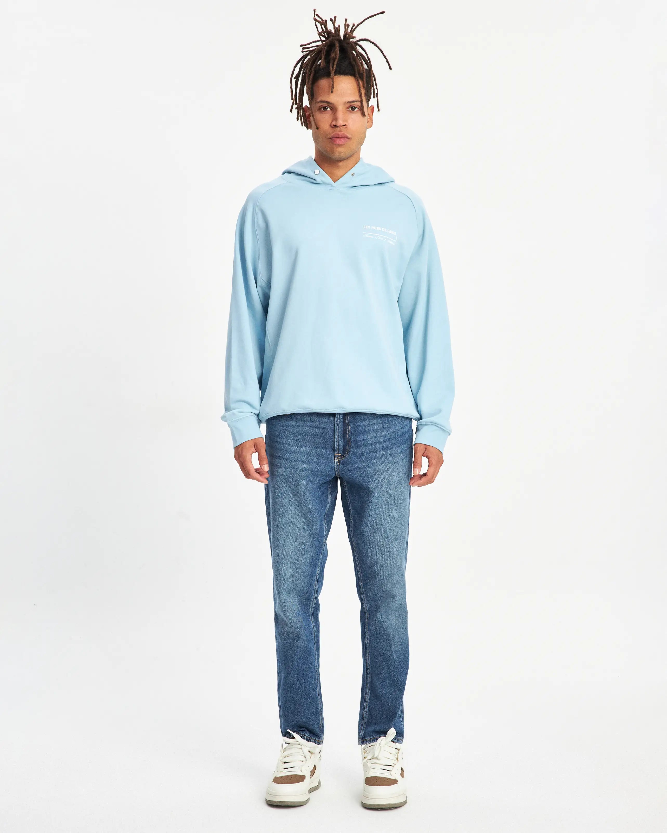 LES RUES DE PARIS HOODIE - BABY BLUE