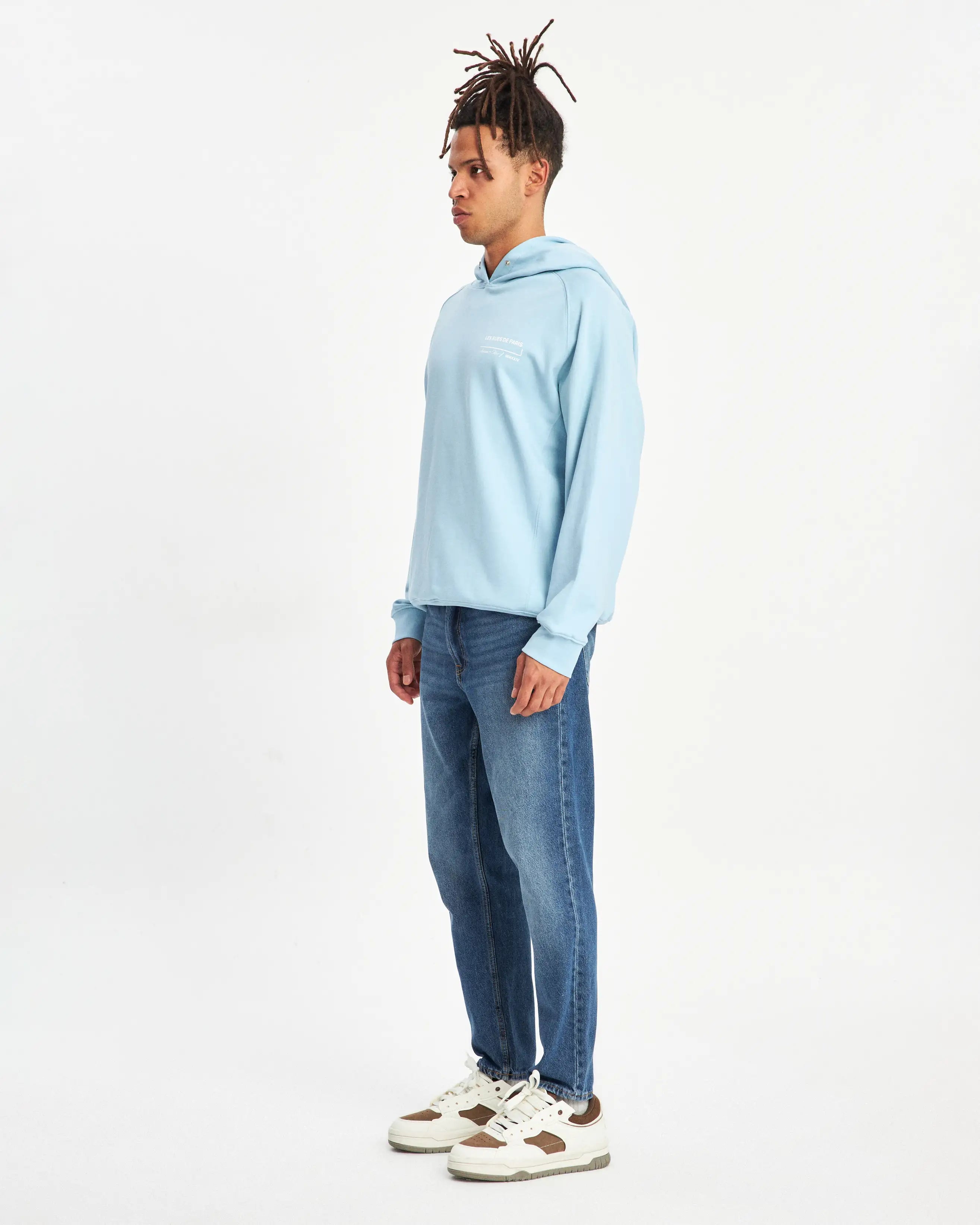 LES RUES DE PARIS HOODIE - BABY BLUE