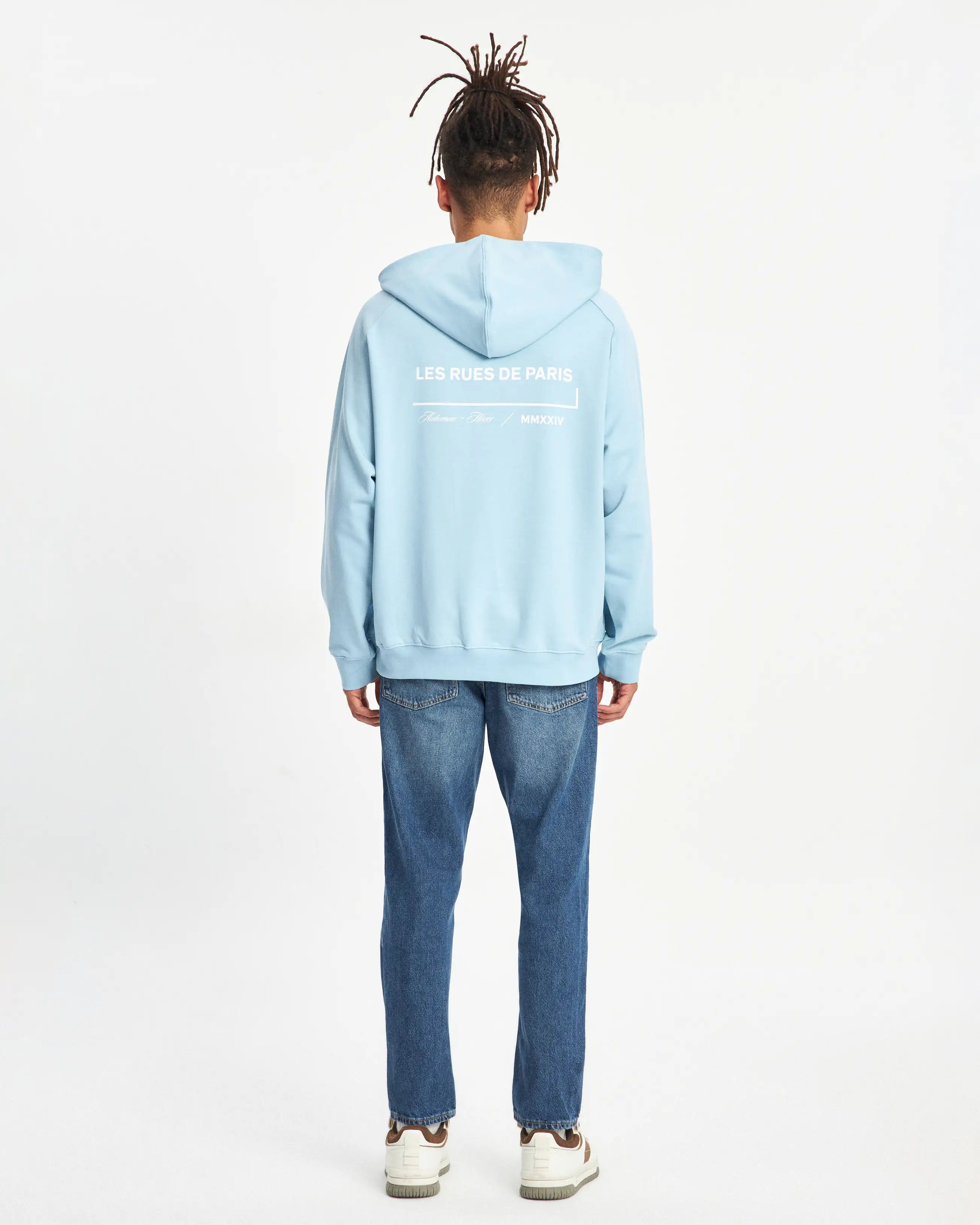 LES RUES DE PARIS HOODIE - BABY BLUE