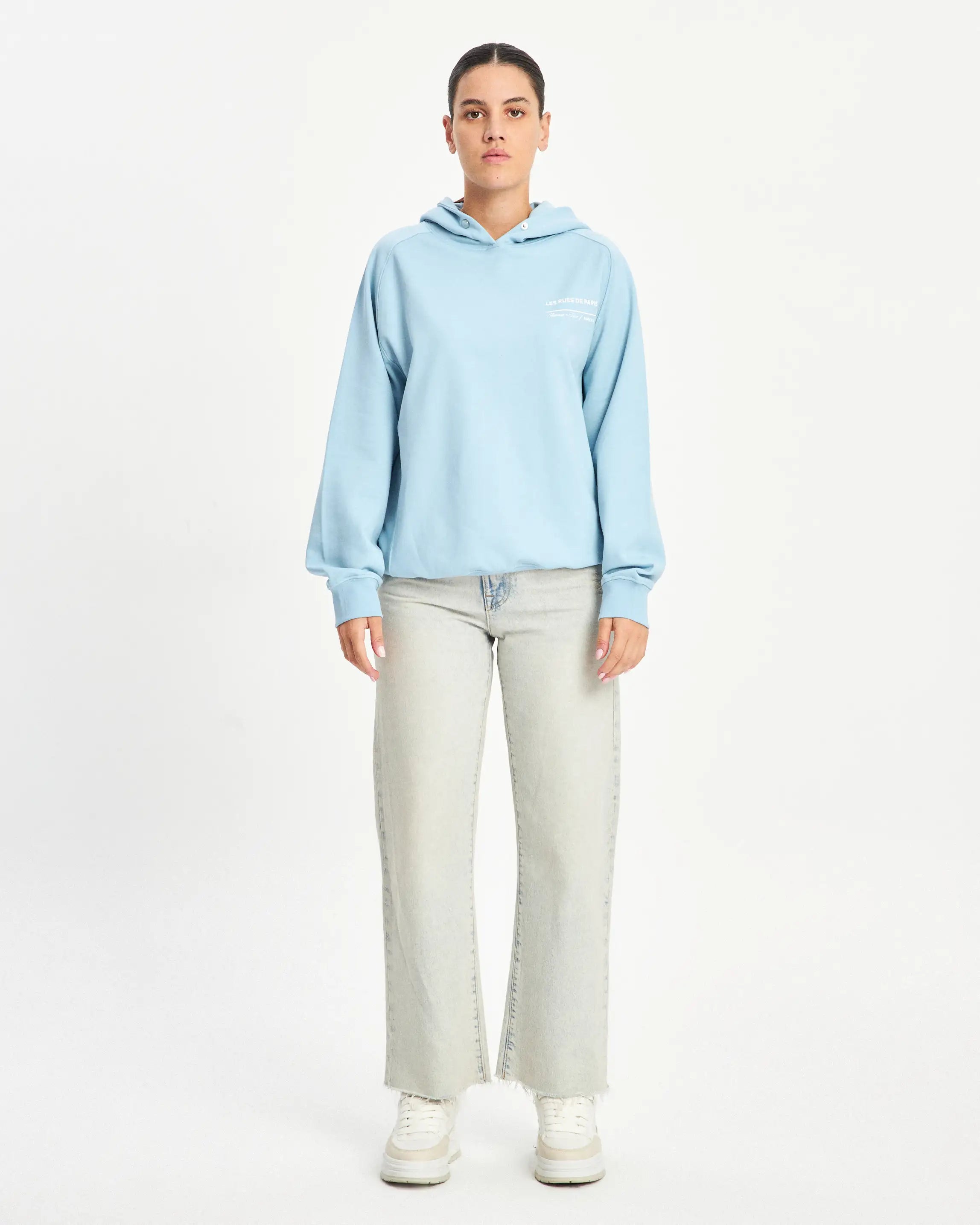 LES RUES DE PARIS HOODIE - BABY BLUE