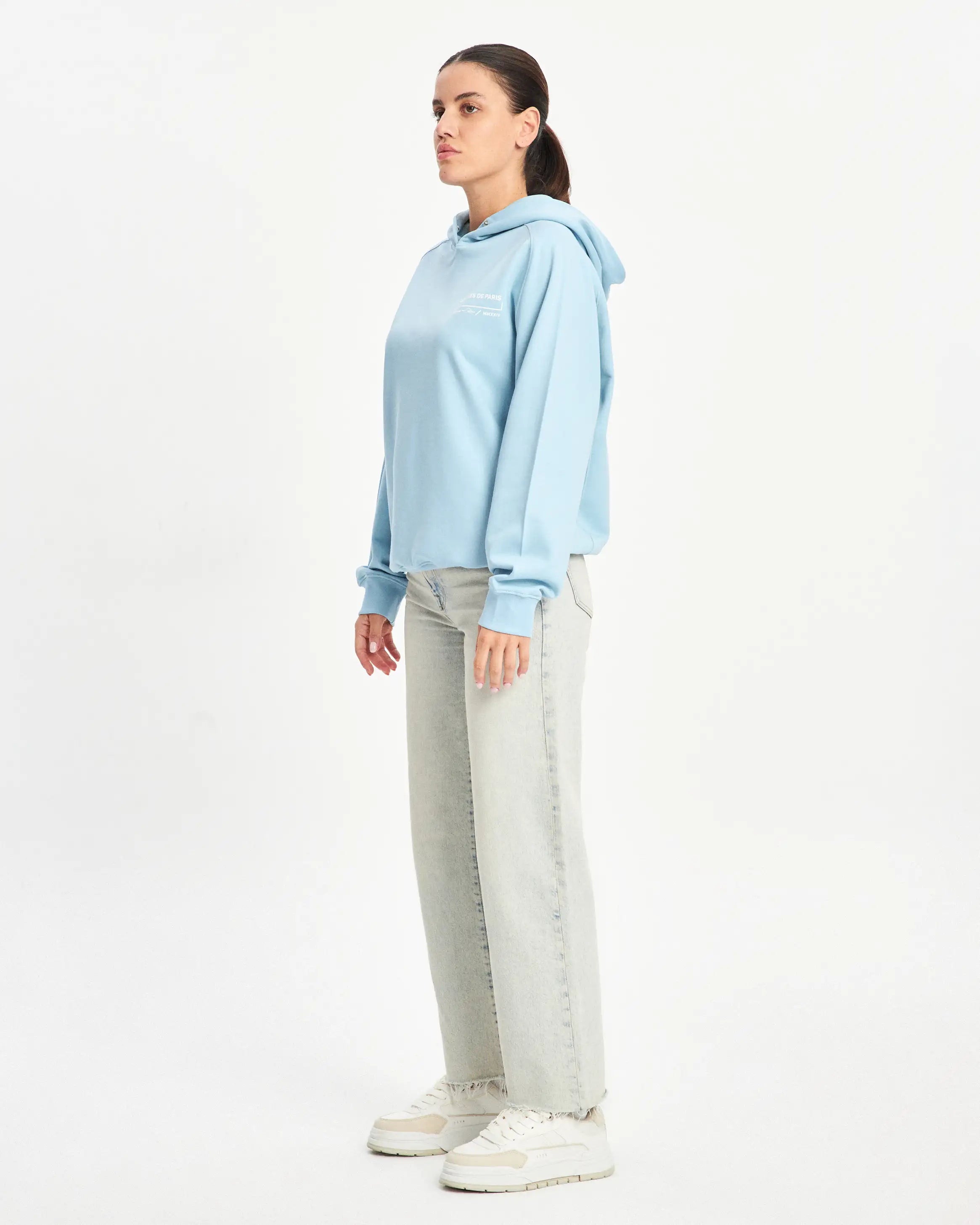 LES RUES DE PARIS HOODIE - BABY BLUE