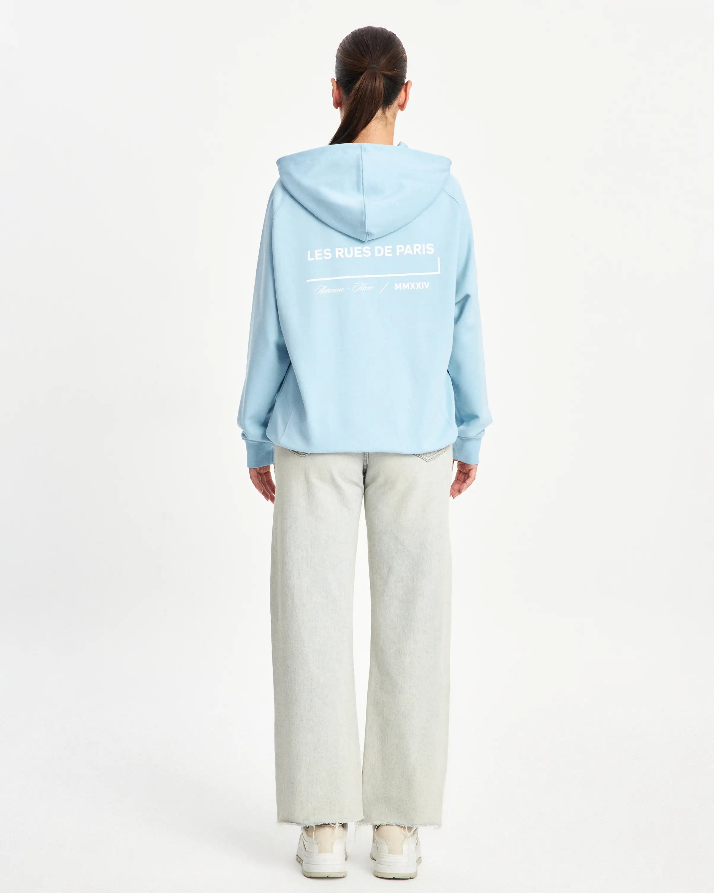 LES RUES DE PARIS HOODIE - BABY BLUE