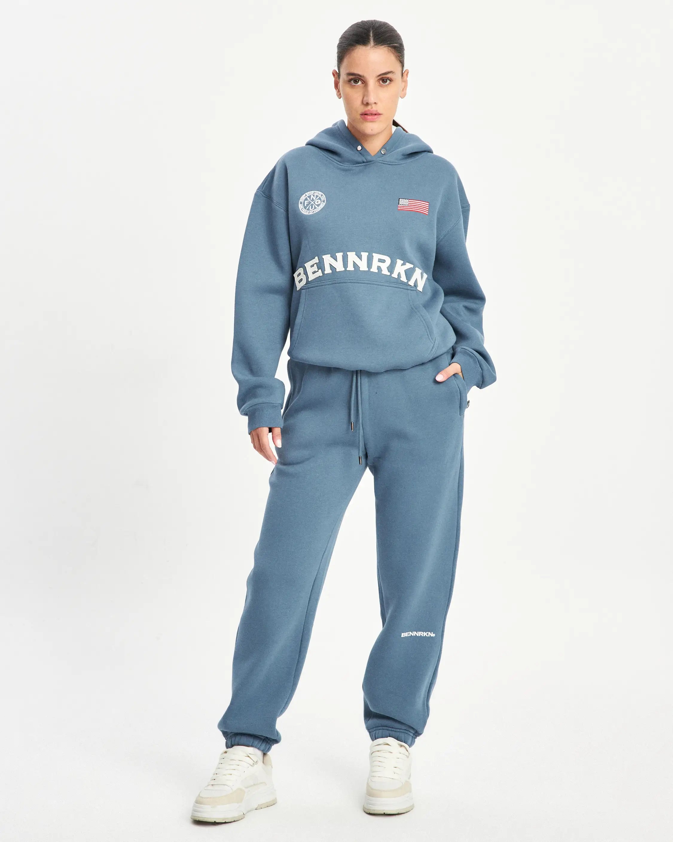 CUFFED SWEATPANT- BLUE MIRAGE