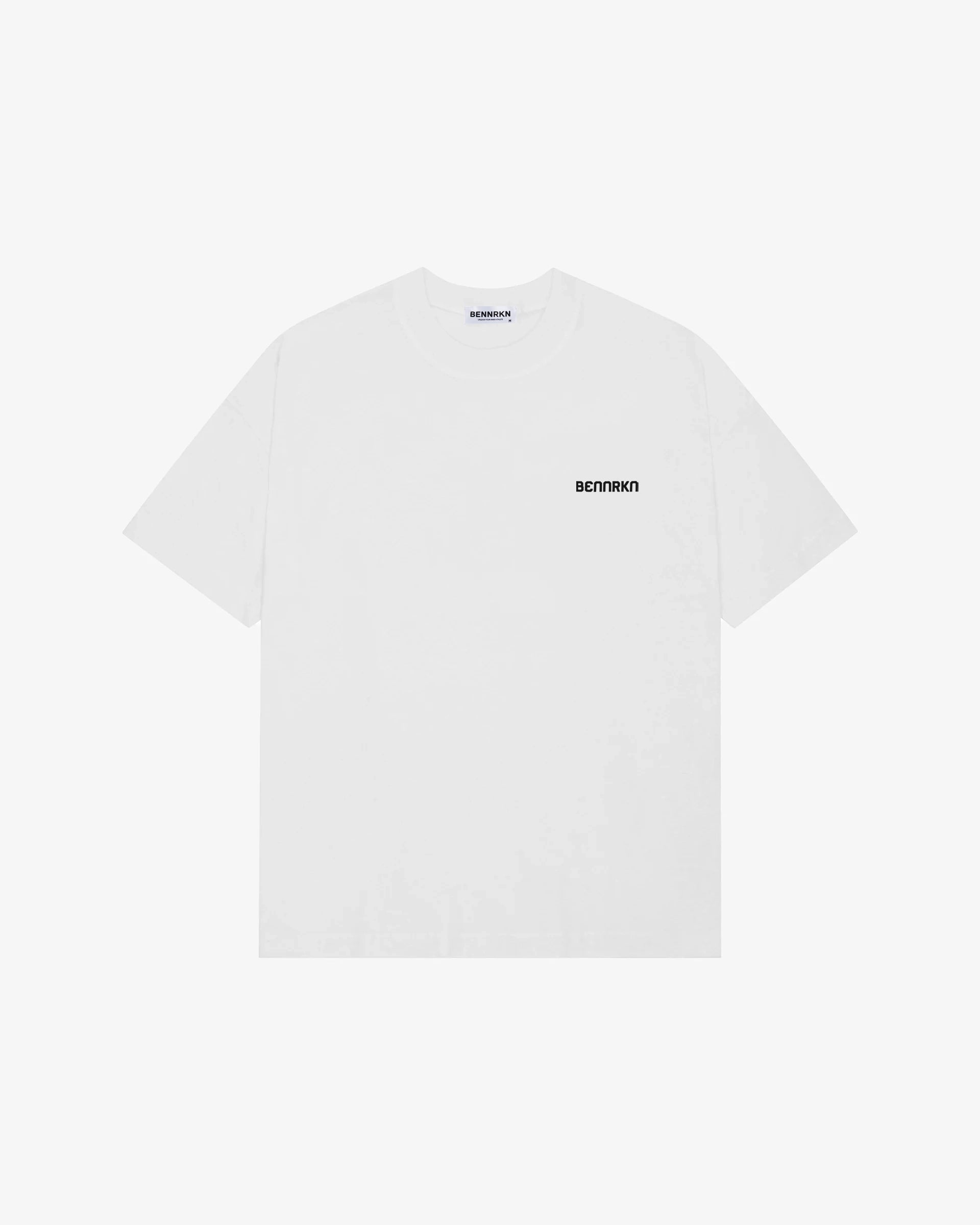 ARHCED BENNRKN T-SHIRT - OFF WHITE Cobalt Blue BENNRKN 